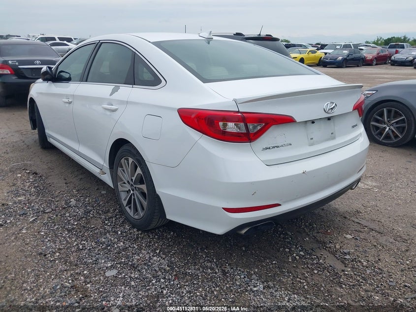 Vin: 5npe34af6gh320573, lot: 45650495, hyundai sonata sport 20163