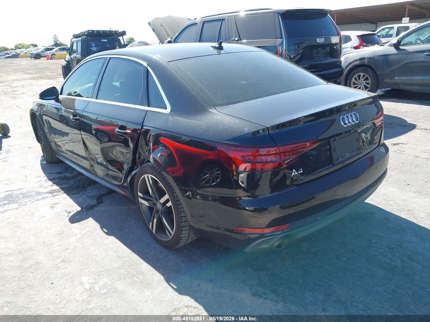 Vin: wauenaf41ja020368, lot: 45650545, audi a4 2.0t premium 20183
