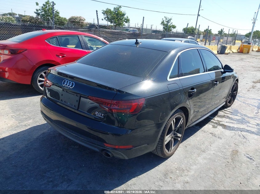 Vin: wauenaf41ja020368, lot: 45650545, audi a4 2.0t premium 20184