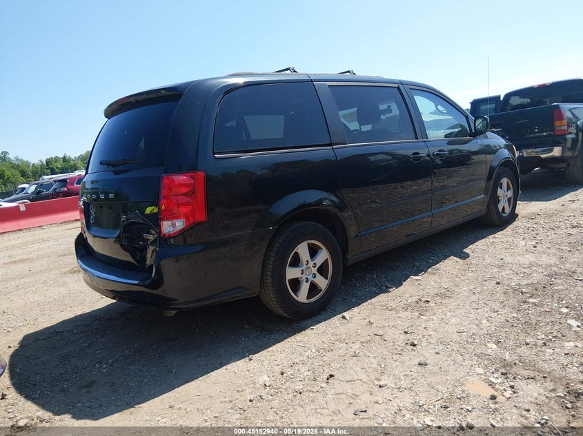 Vin: 2c4rdgcg6dr528599, lot: 45650604, dodge grand caravan sxt 20134