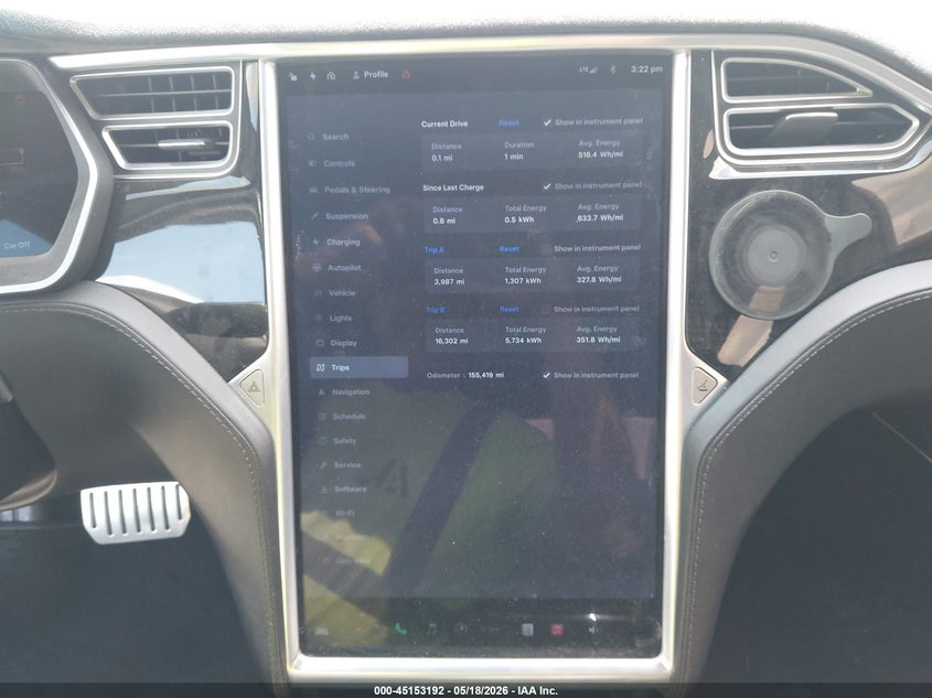 2015 Tesla Model S 85D/P85D VIN: 5YJSA1E43FF109523 Lot: 45153192