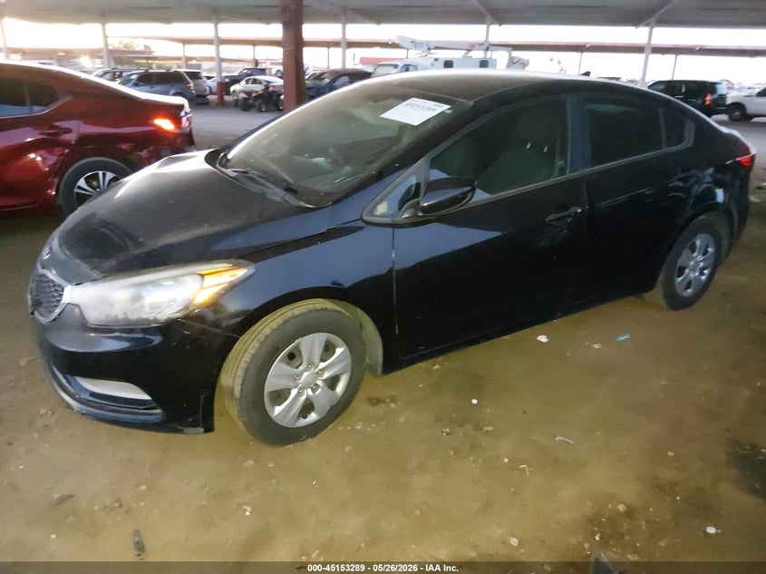 Vin: knafk4a66f5416898, lot: 45650953, kia forte lx 20152