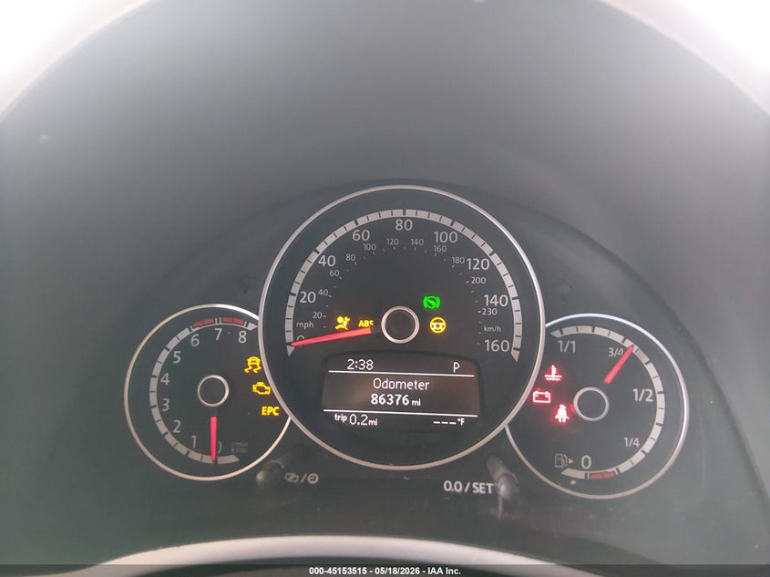 2014 Volkswagen Beetle 1.8T VIN: 3VWJ17AT7EM662999 Lot: 45153515
