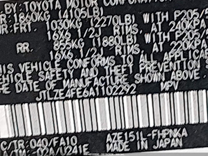 2010 Scion Xb VIN: JTLZE4FE6A1102292 Lot: 45153590