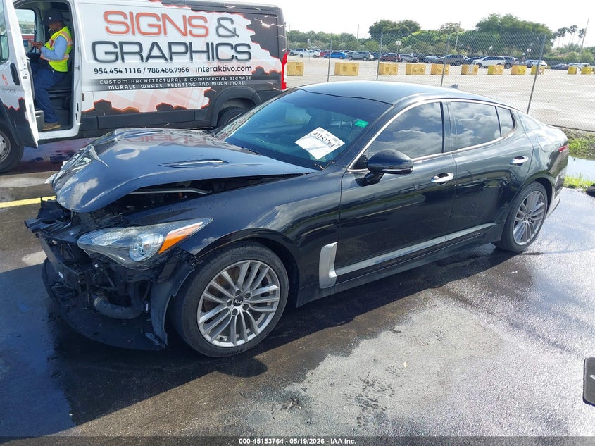 Vin: knae15la5j6031101, lot: 45651428, kia stinger 20182