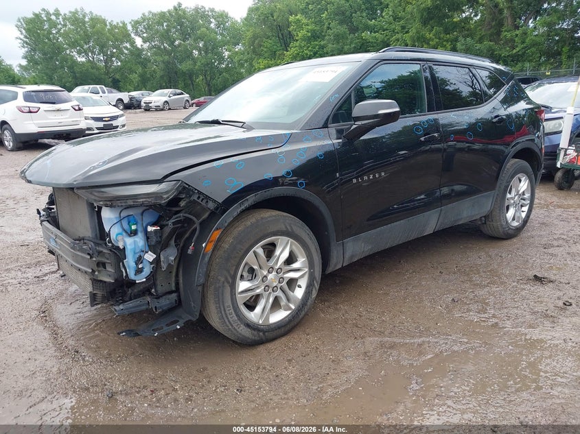 Vin: 3gnkbcr44ms574598, lot: 45651458, chevrolet blazer fwd 2lt 20212