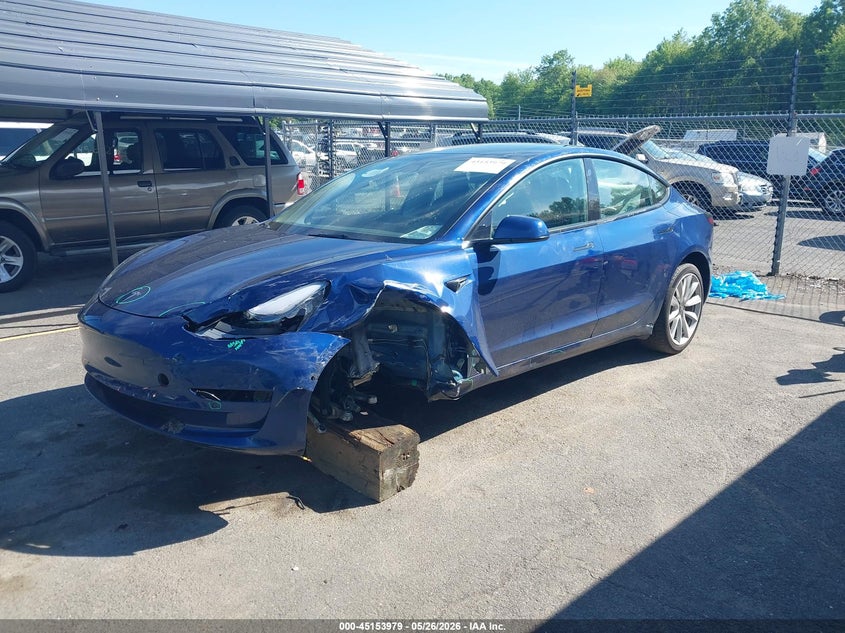 Vin: 5yj3e1eb4mf087794, lot: 45651643, tesla model 3 long range 20212