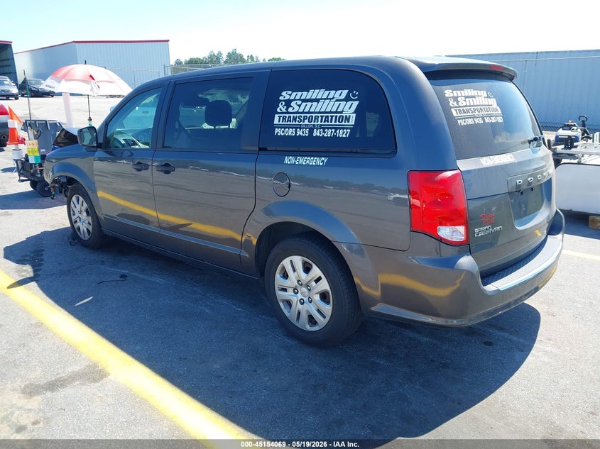 Vin: 2c4rdgbg7kr713937, lot: 45651733, dodge grand caravan se 20193