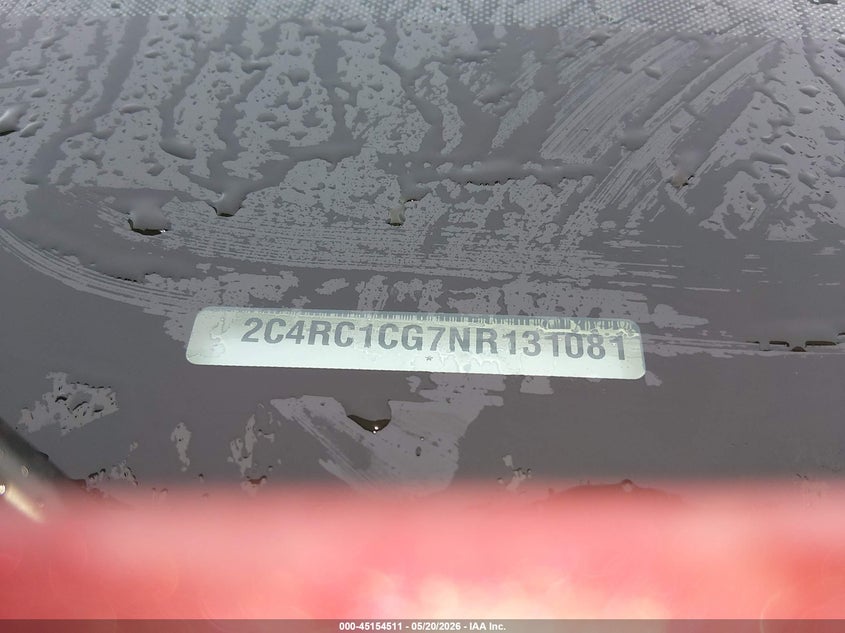 2022 CHRYSLER VOYAGER 3.6L V-6 DOHC, VVT, (VIN: 2C4RC1CG7NR131081