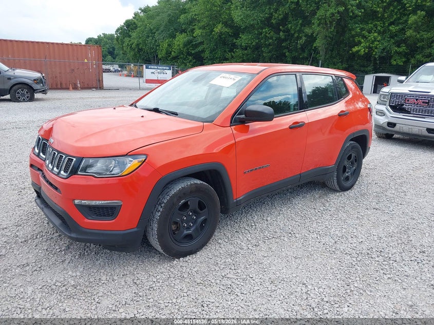 Vin: 3c4njcab6mt572218, lot: 45652200, jeep compass sport fwd 20212