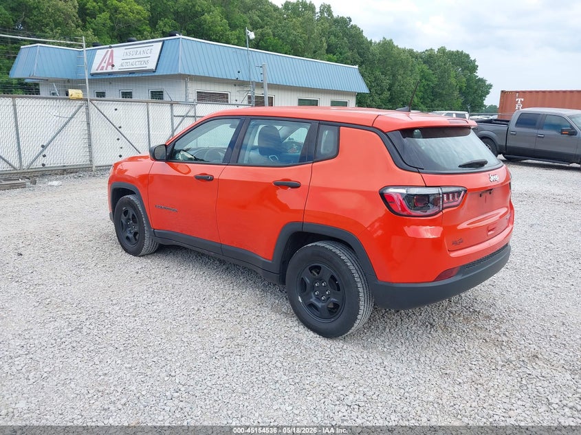 Vin: 3c4njcab6mt572218, lot: 45652200, jeep compass sport fwd 20213