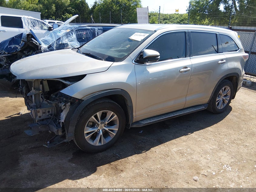 Vin: 5tdkkrfh6fs096839, lot: 45652362, toyota highlander xle v6 20152