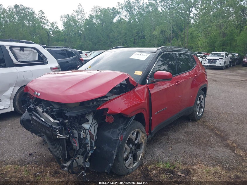 Vin: 3c4njdcb4jt153363, lot: 45652465, jeep compass limited 4x4 20182