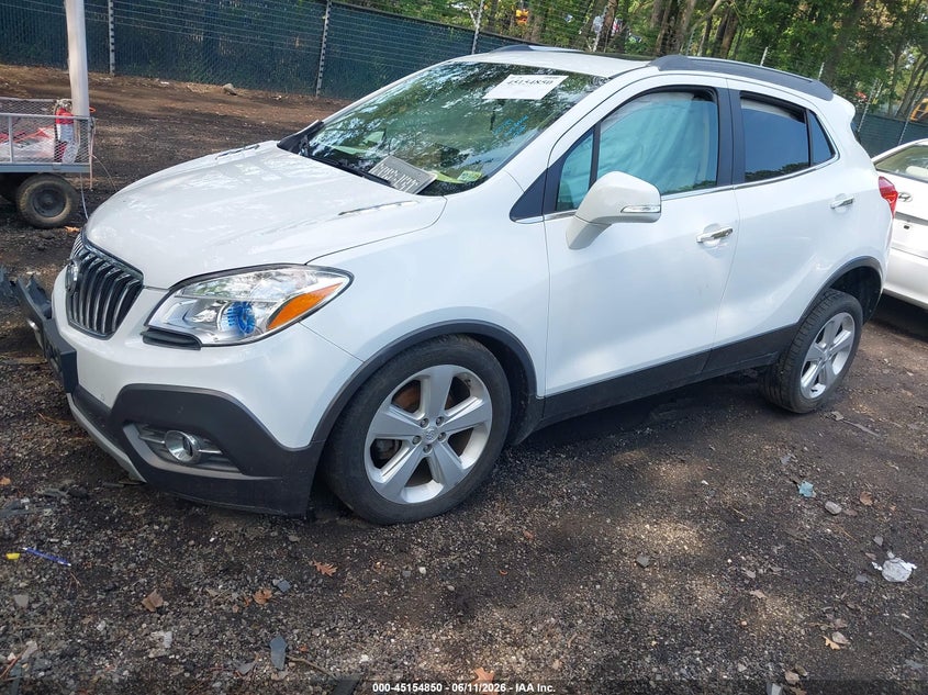 Vin: kl4cjdsb5gb607181, lot: 45652514, buick encore premium 20162