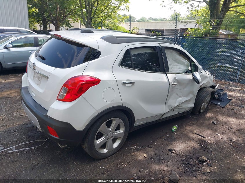 Vin: kl4cjdsb5gb607181, lot: 45652514, buick encore premium 20164
