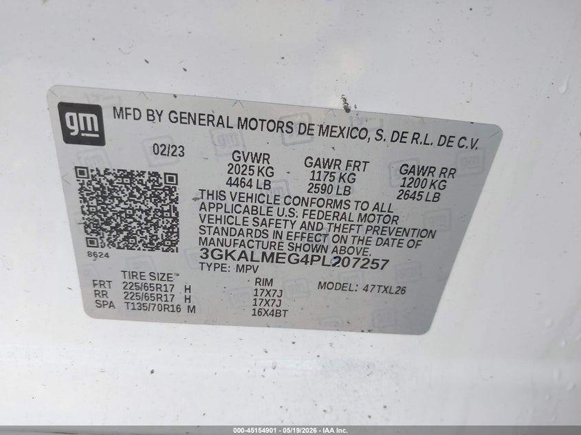 GMC TERRAIN 2023 VIN 3GKALMEG4PL207257