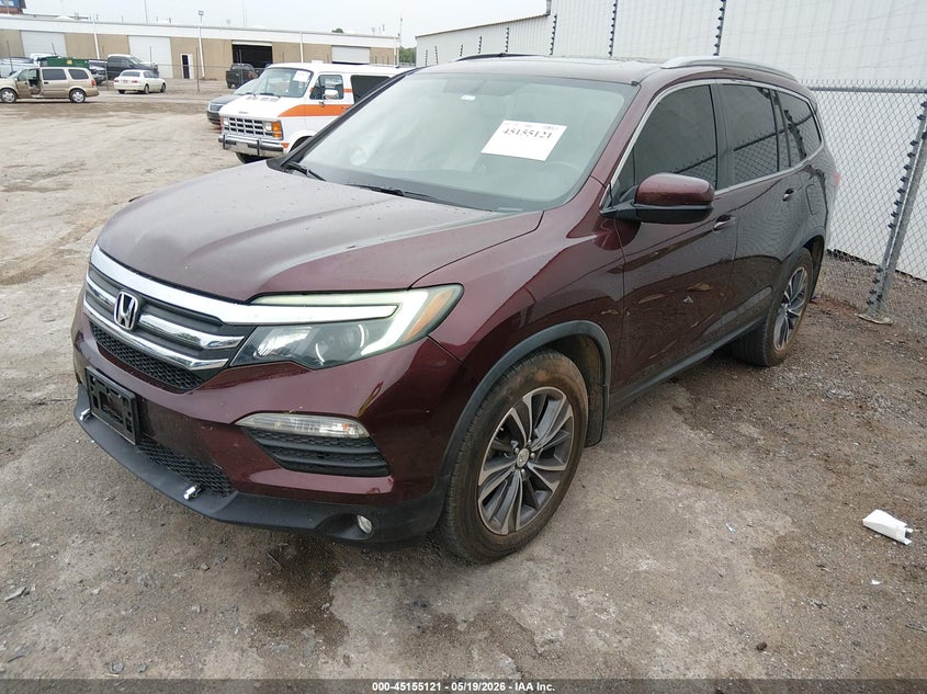 Vin: 5fnyf6h57gb036414, lot: 45652785, honda pilot ex-l 20162