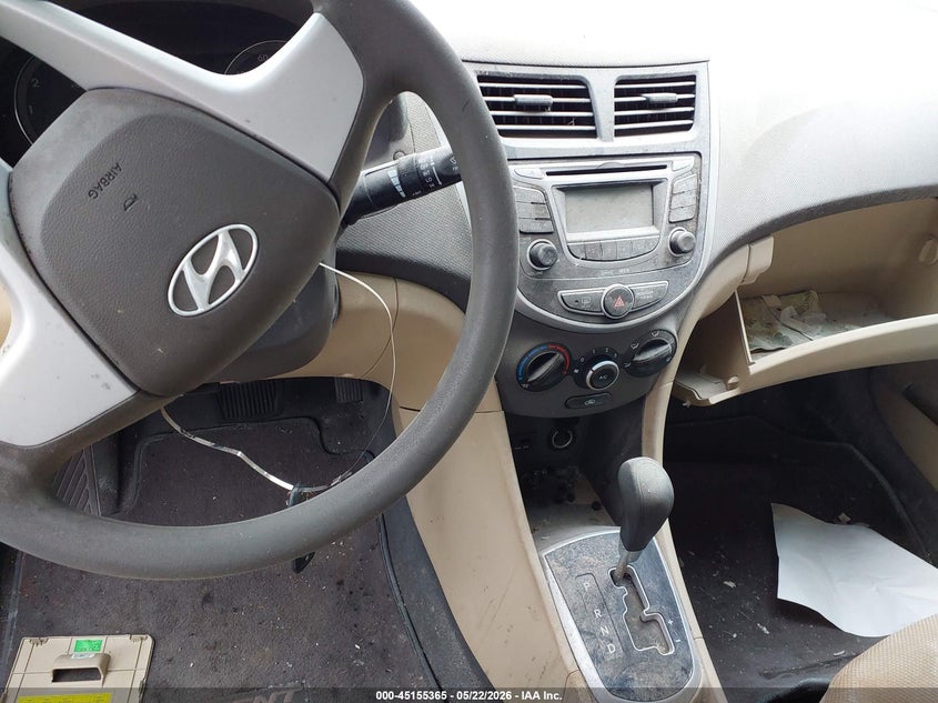 2013 HYUNDAI ACCENT SEDAN 1.6L I-4 DI, DOHC, VVT, 138HP
