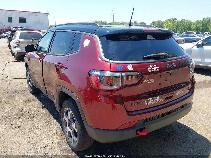 Vin: 3c4njddb8nt124100, lot: 45653454, jeep compass trailhawk 4x4 20223