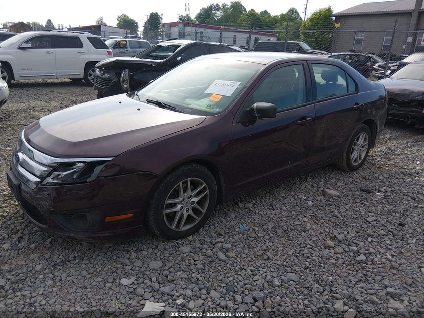 Vin: 3fahp0ga8cr239027, lot: 45653635, ford fusion s 20122