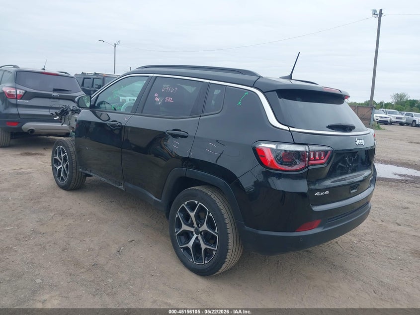 Vin: 3c4njdcn8st579696, lot: 45653769, jeep compass limited 4x4 20253