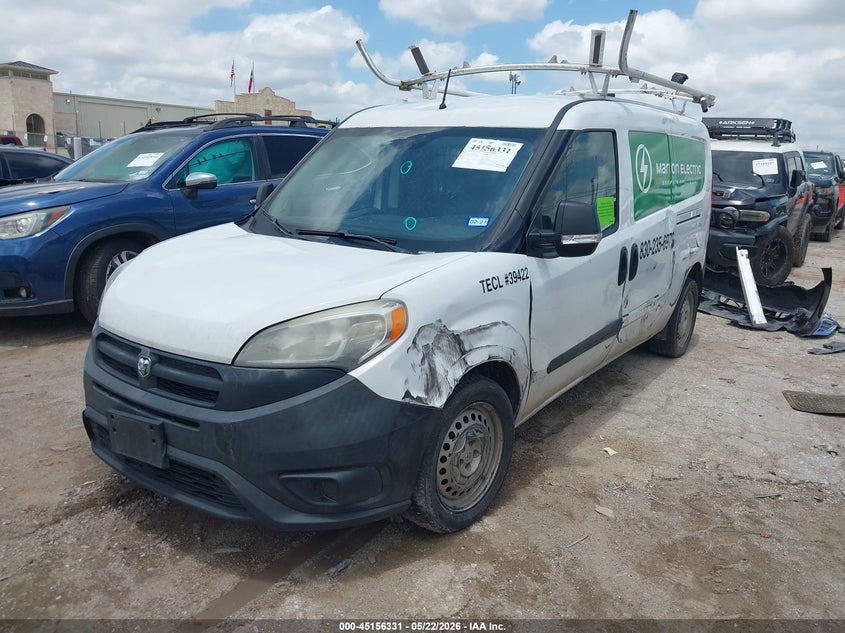 Vin: zfberfab1h6e60393, lot: 45653995, ram promaster city tradesman 20172