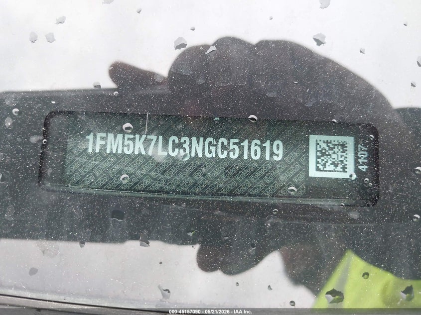 VIN 1FM5K7LC3NGC51619 2022 FORD EXPLORER KING RANCH