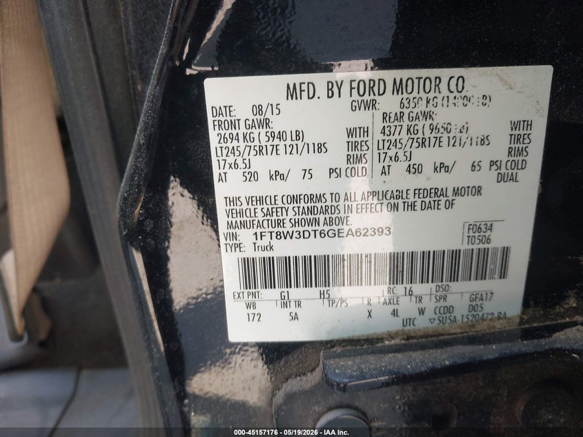 2016 FORD F-350 auction photo 8