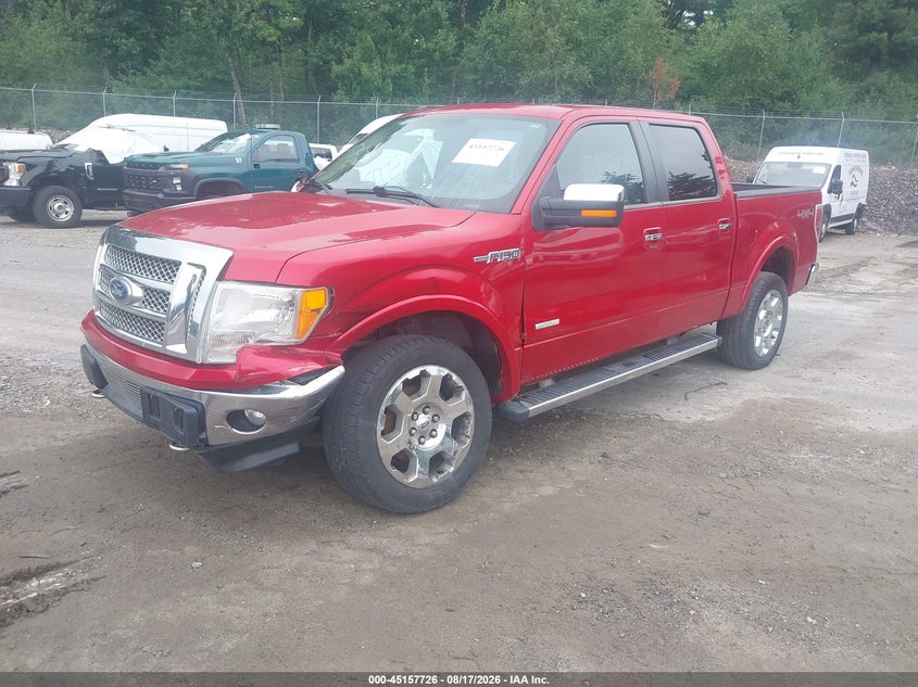 Vin: 1ftfw1et6cfa64286, lot: 45655390, ford f-150 lariat 20122