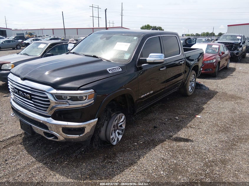 Vin: 1c6srfkt1kn560096, lot: 45655461, ram 1500 longhorn  4x4 5'7 box 20192