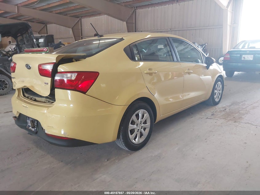 Vin: knadm4a39g6547035, lot: 45655520, kia rio lx 20164