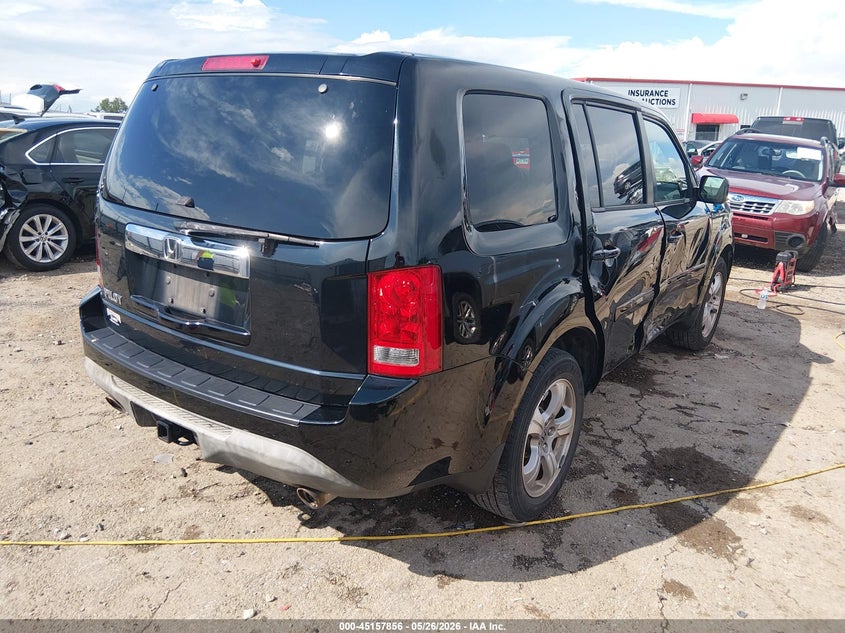 Vin: 5fnyf3h53eb008198, lot: 45655521, honda pilot ex-l 20144