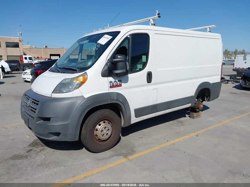 Vin: 3c6trvng4fe504600, lot: 45655623, ram promaster 1500 low roof 20152