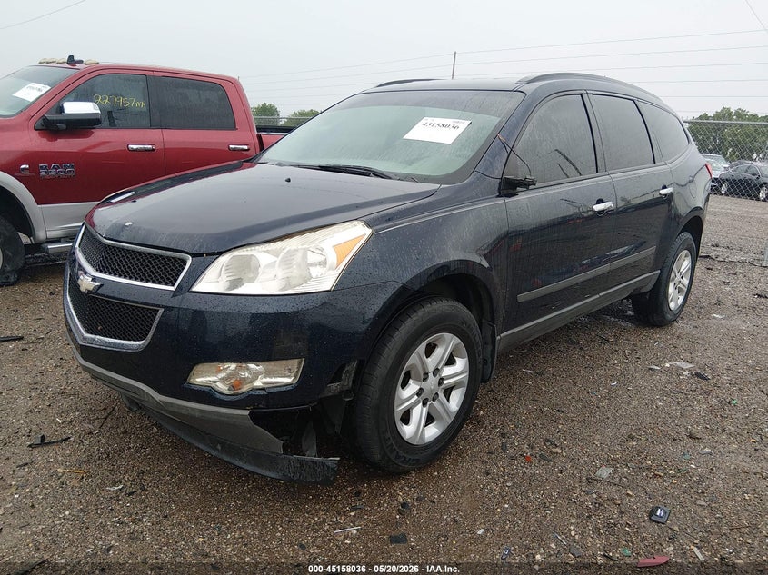Vin: 1gnkrfed5cj168834, lot: 45655700, chevrolet traverse ls 20122