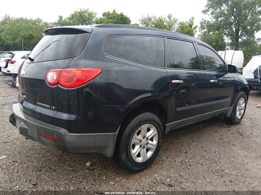 Vin: 1gnkrfed5cj168834, lot: 45655700, chevrolet traverse ls 20124