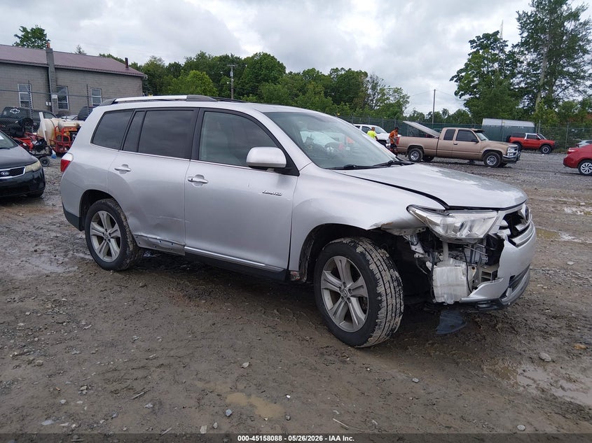 2012 Toyota Highlander 3.5 Limited V6 silver Lot 111045158088 Vin 5TDDK3EH5CS170478