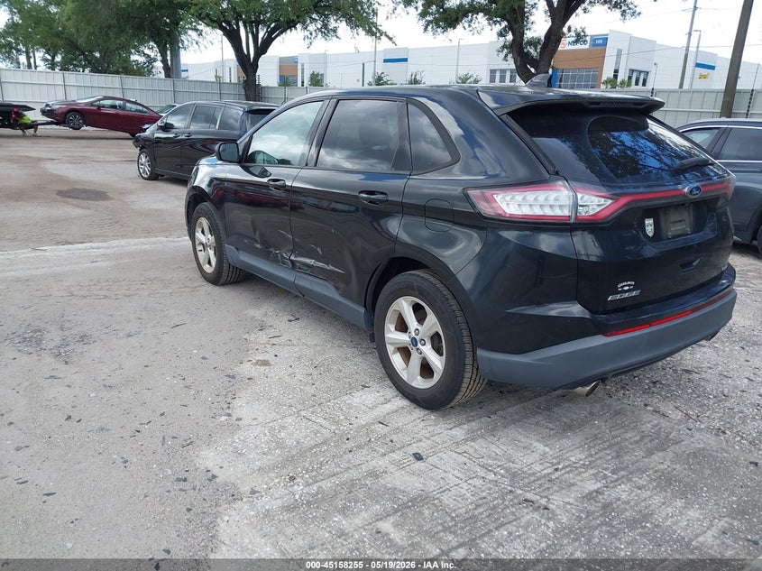 Vin: 2fmtk3g98fbb52057, lot: 45655919, ford edge se 20153