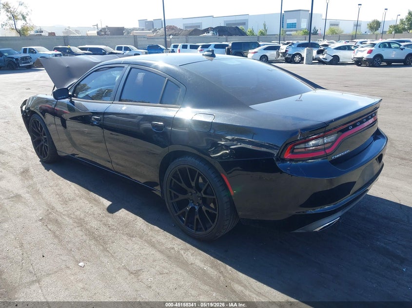 Vin: 2c3cdxhg8gh318180, lot: 45656005, dodge charger sxt 20163