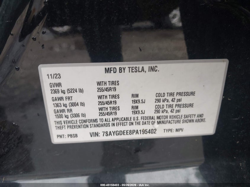 2023 TESLA MODEL Y SPORT UTILITY VEHICLE ELECTRIC