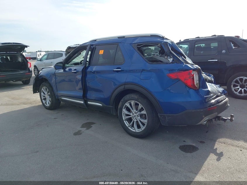 Vin: 1fmsk8fh8mgb55631, lot: 45656113, ford explorer limited 20213