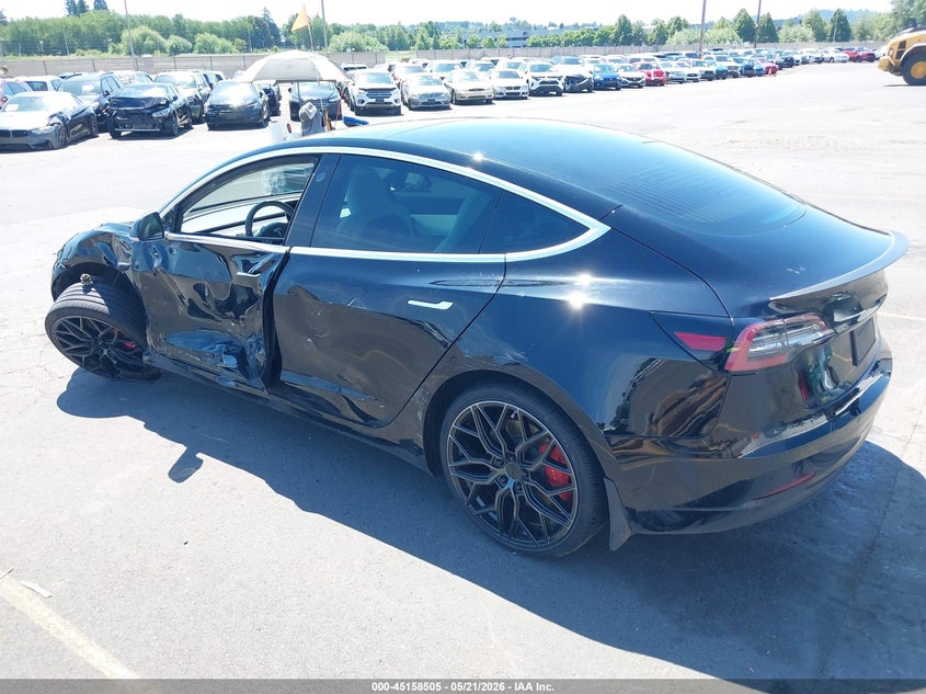 Vin: 5yj3e1ec3lf603327, lot: 45656169, tesla model 3 performance dual motor all-wheel drive 20203