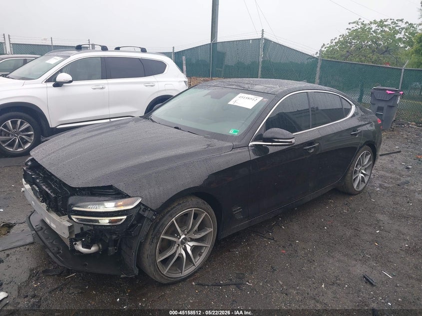 Vin: kmtg34taxnu101906, lot: 45656176, genesis g70 2.0t awd 20222
