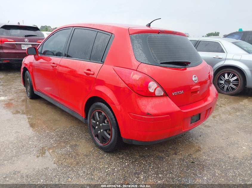 2011 Nissan Versa 1.8 1.8S red Lot 111045158754 Vin 3N1BC1CP8BL470123