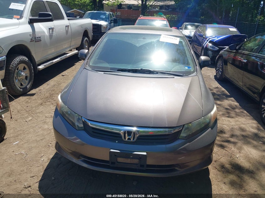 2012 Honda Civic 1.8 Ex-l Brown Lot 111045158820 Vin 2HGFB2F97CH507338