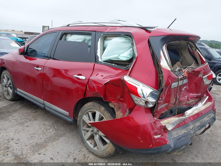 Vin: 5n1ar2mn4ec625465, lot: 45656597, nissan pathfinder platinum 20143