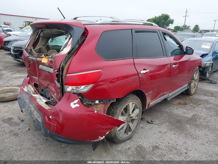 Vin: 5n1ar2mn4ec625465, lot: 45656597, nissan pathfinder platinum 20144