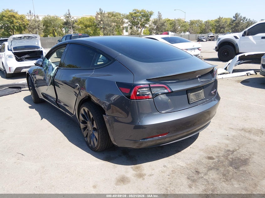 Vin: 5yj3e1ec9pf712204, lot: 45656803, tesla model 3 performance dual motor all-wheel drive 20233