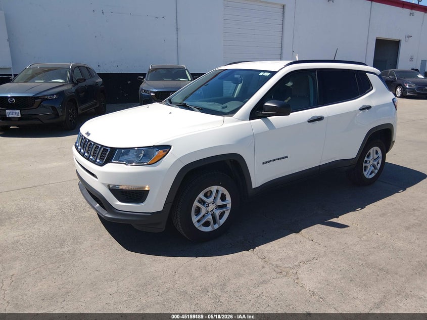 Vin: 3c4njdab3jt464883, lot: 45656853, jeep compass sport 4x4 20182