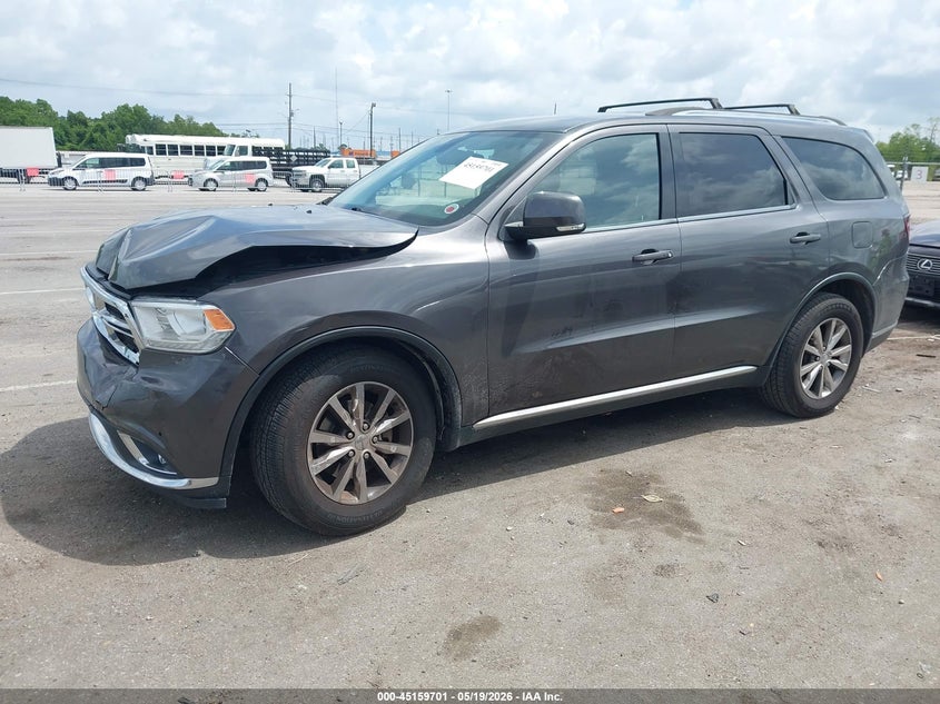 Vin: 1c4rdhdg9fc766009, lot: 45657365, dodge durango limited 20152