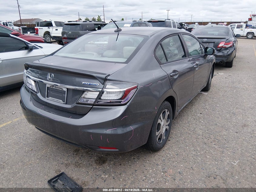 HONDA CIVIC HYBRID 2013 VIN 19XFB4F32DE202140